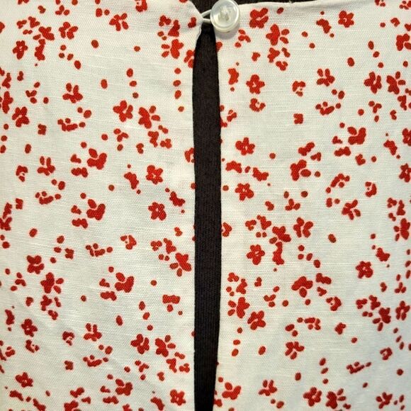 EC BANANA REPUBLIC FLORAL DOT LINEN/COTTON MAXI DRESS WITH FLOUNCE SZ. M TALL - Picture 3 of 6